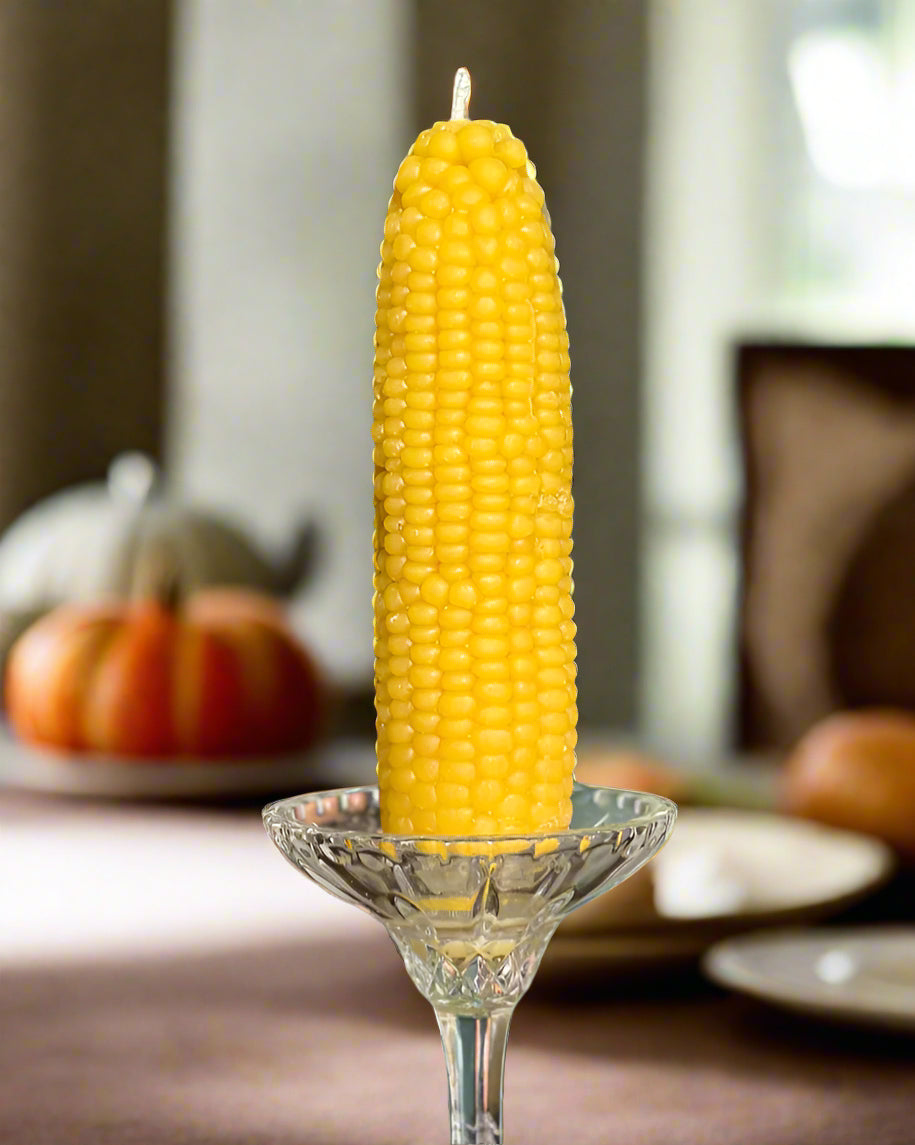 Corn Cob Beeswax Candle