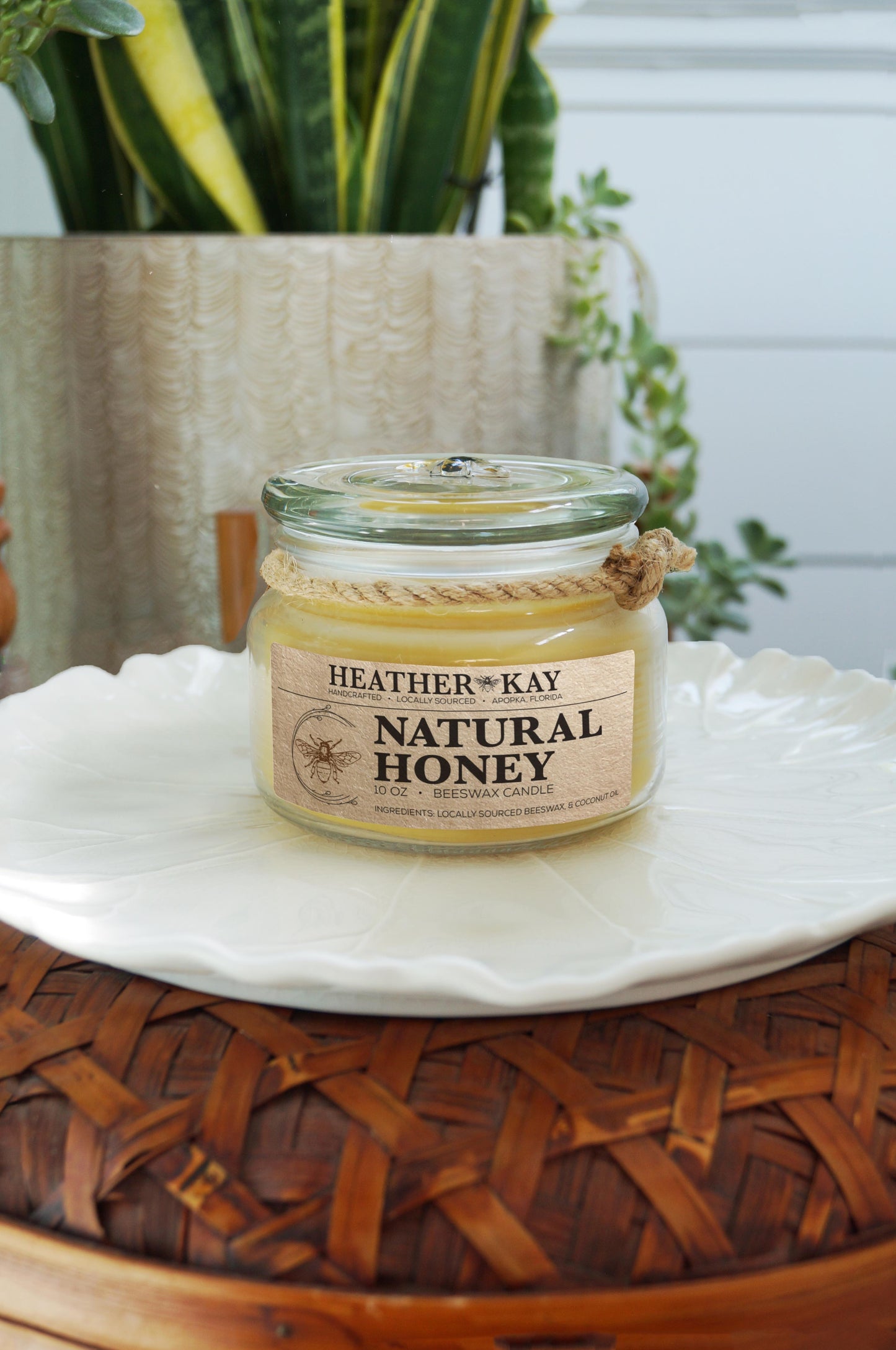 Natural Honey Beeswax Candle