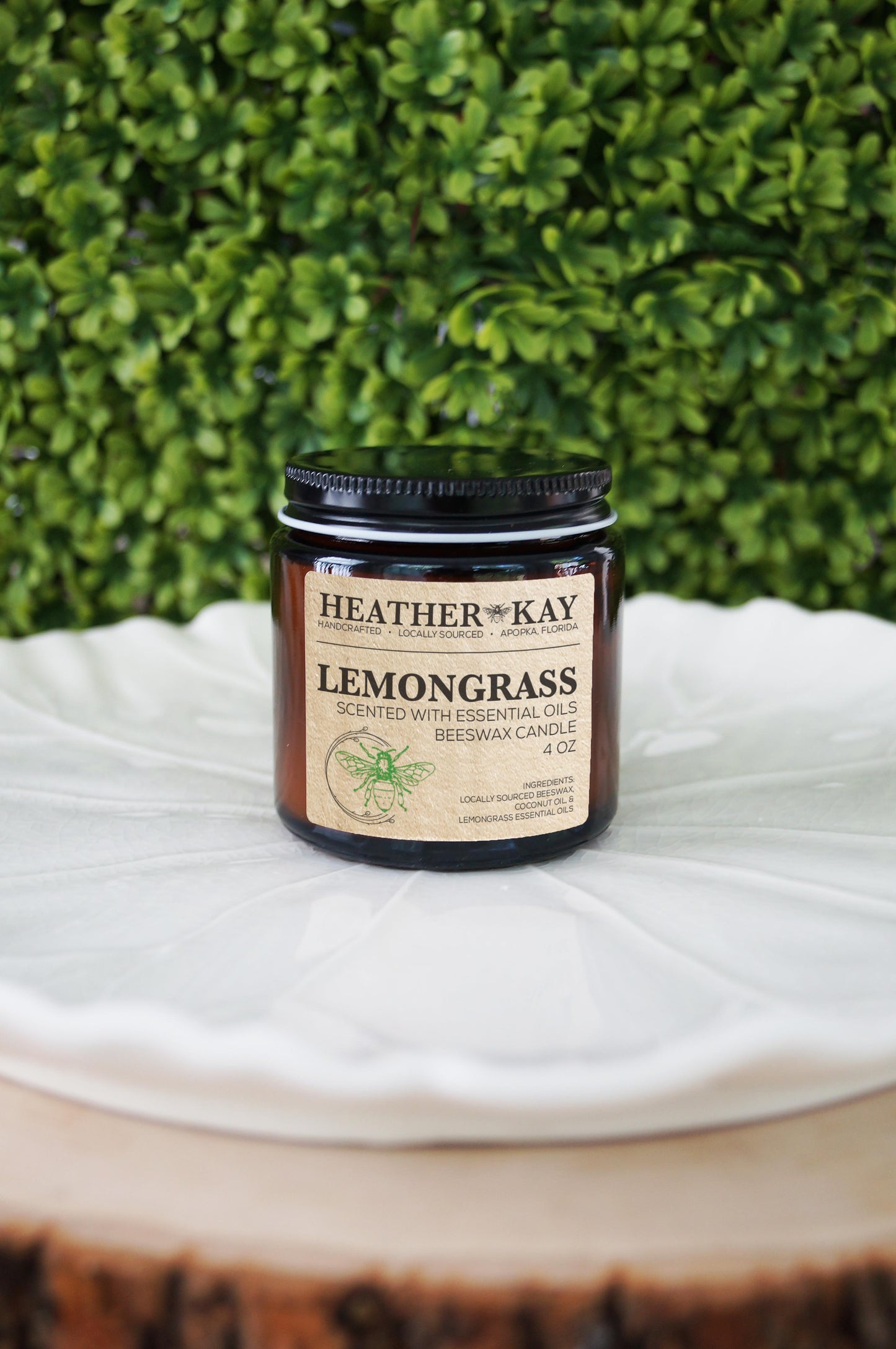 Lemongrass Beeswax Candle - 4oz