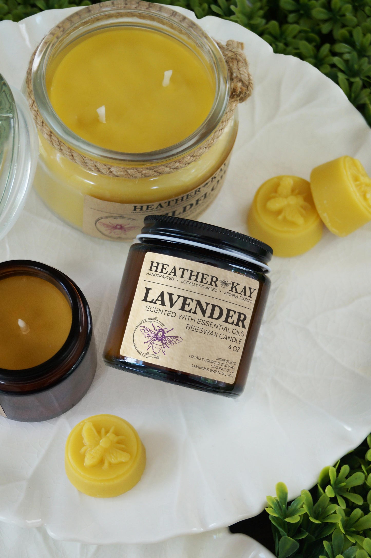 Lavender Beeswax Candle - 4oz