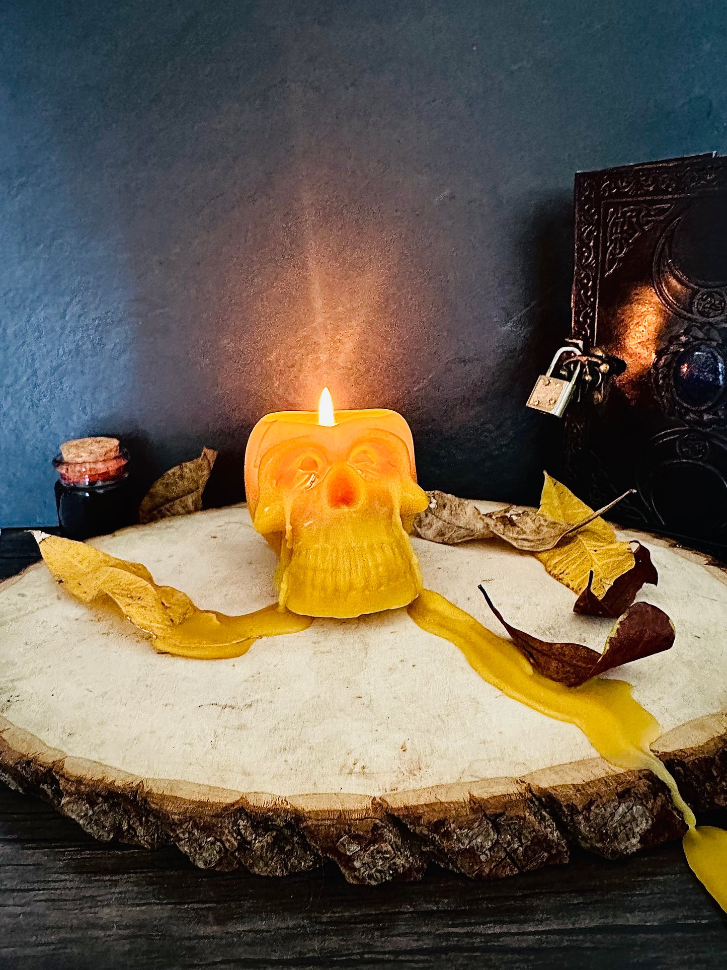 Skull Beeswax Candle