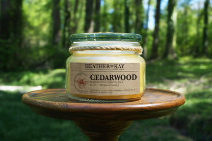 Cedarwood Essential Oil Beeswax Candle