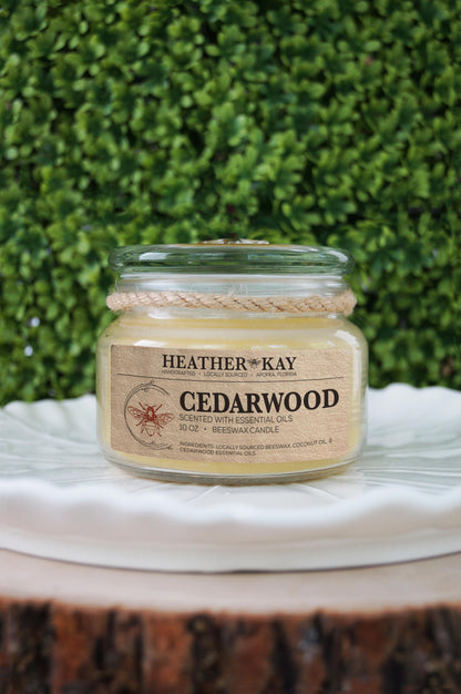 Cedarwood Essential Oil Beeswax Candle