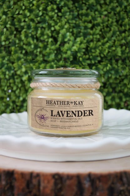 Lavender Essential Oil Beeswax Candle