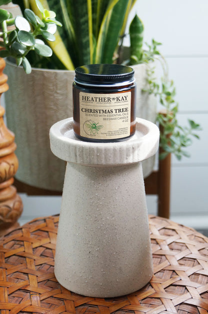 Christmas Tree Beeswax Candle - 4oz