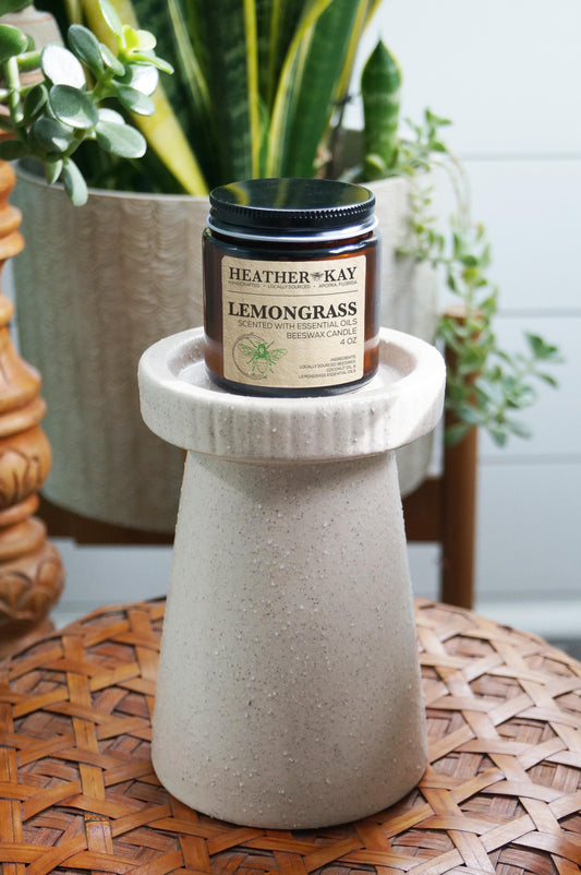 Lemongrass Beeswax Candle - 4oz