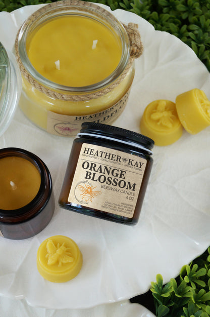 Orange Blossom Beeswax Candle | 4oz