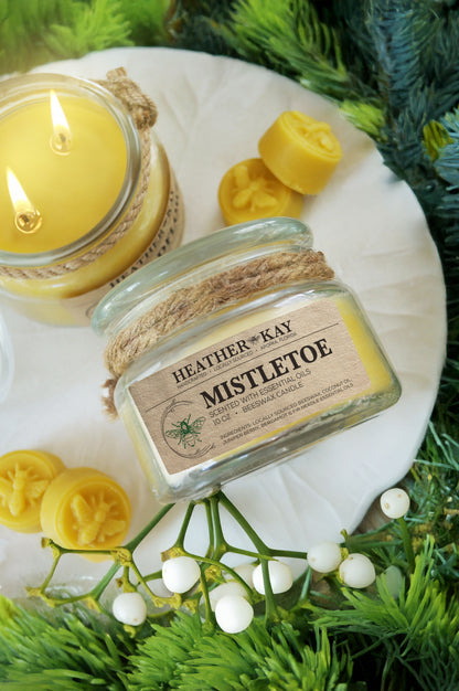 Mistletoe Beeswax Candle - 10oz