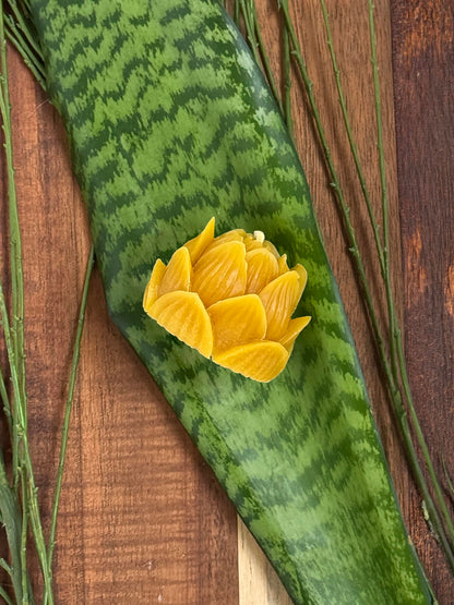 Lotus Flower Beeswax Candle
