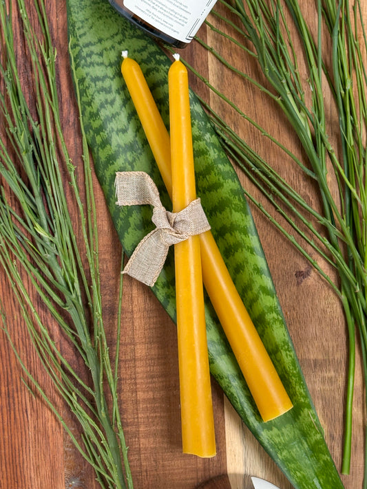 Beeswax Taper Candle Set