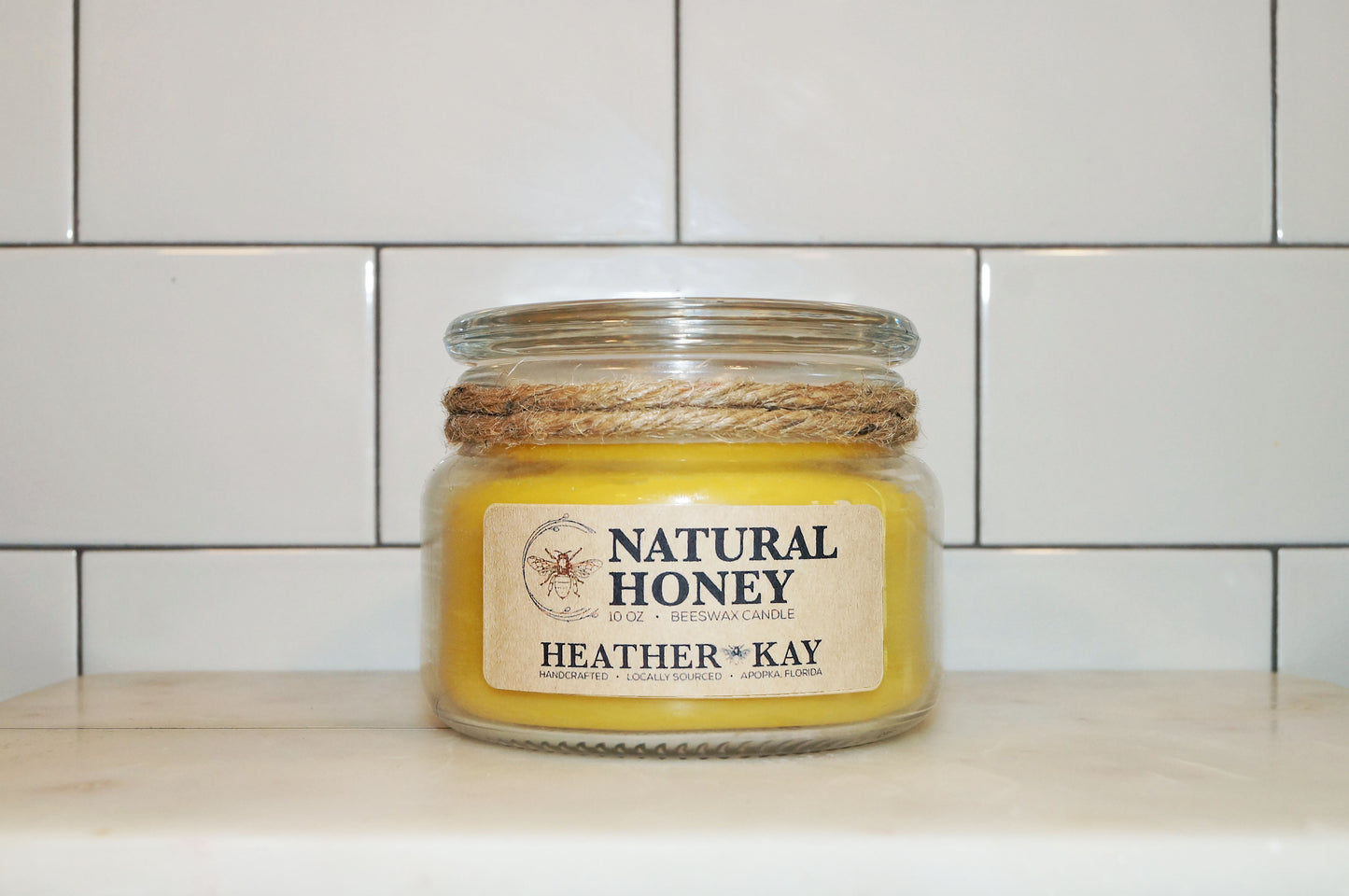 Natural Honey Beeswax Candle