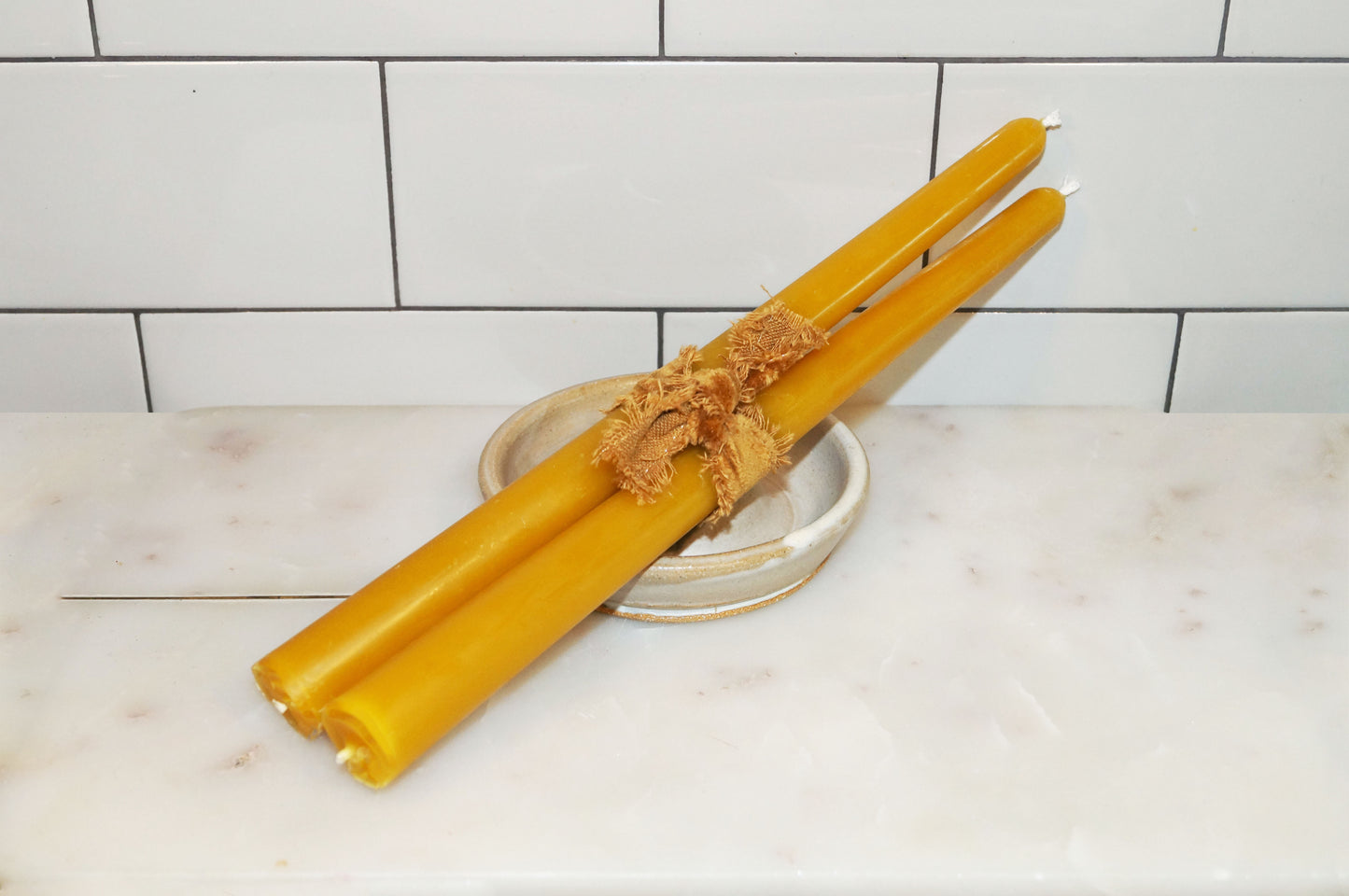 Beeswax Taper Candle Set