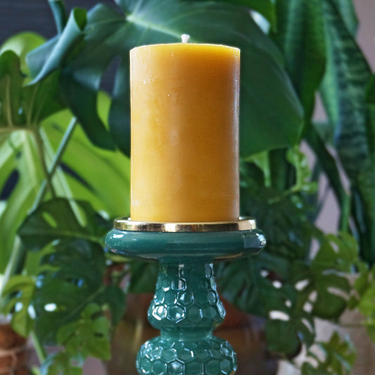 Pillar Beeswax Candle 3x5in