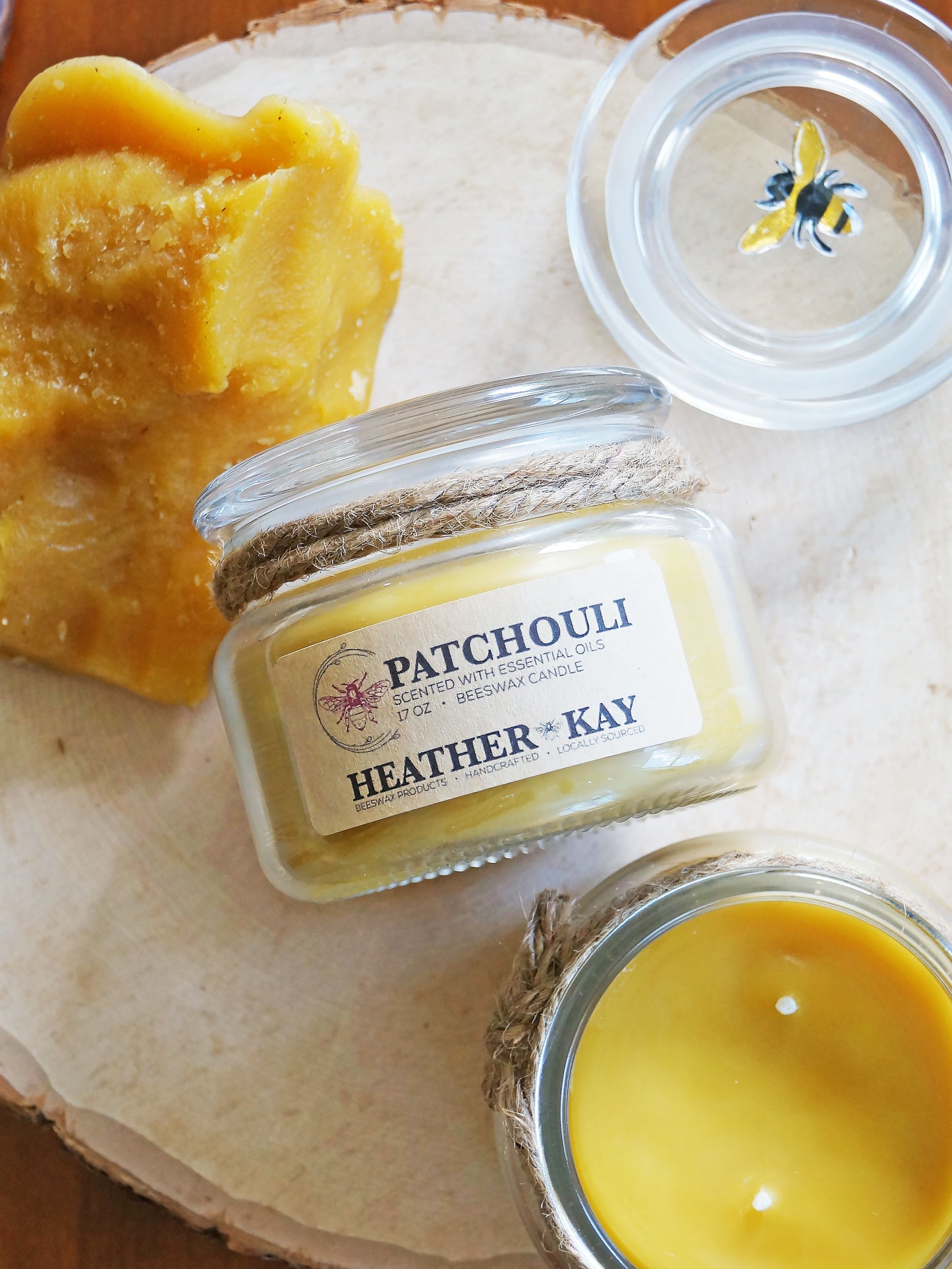 Patchouli Essential Oil Beeswax Candle