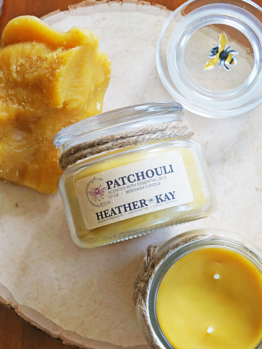 Patchouli Essential Oil Beeswax Candle