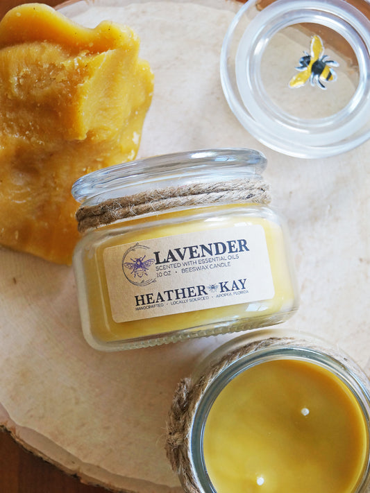 Lavender Essential Oil Beeswax Candle