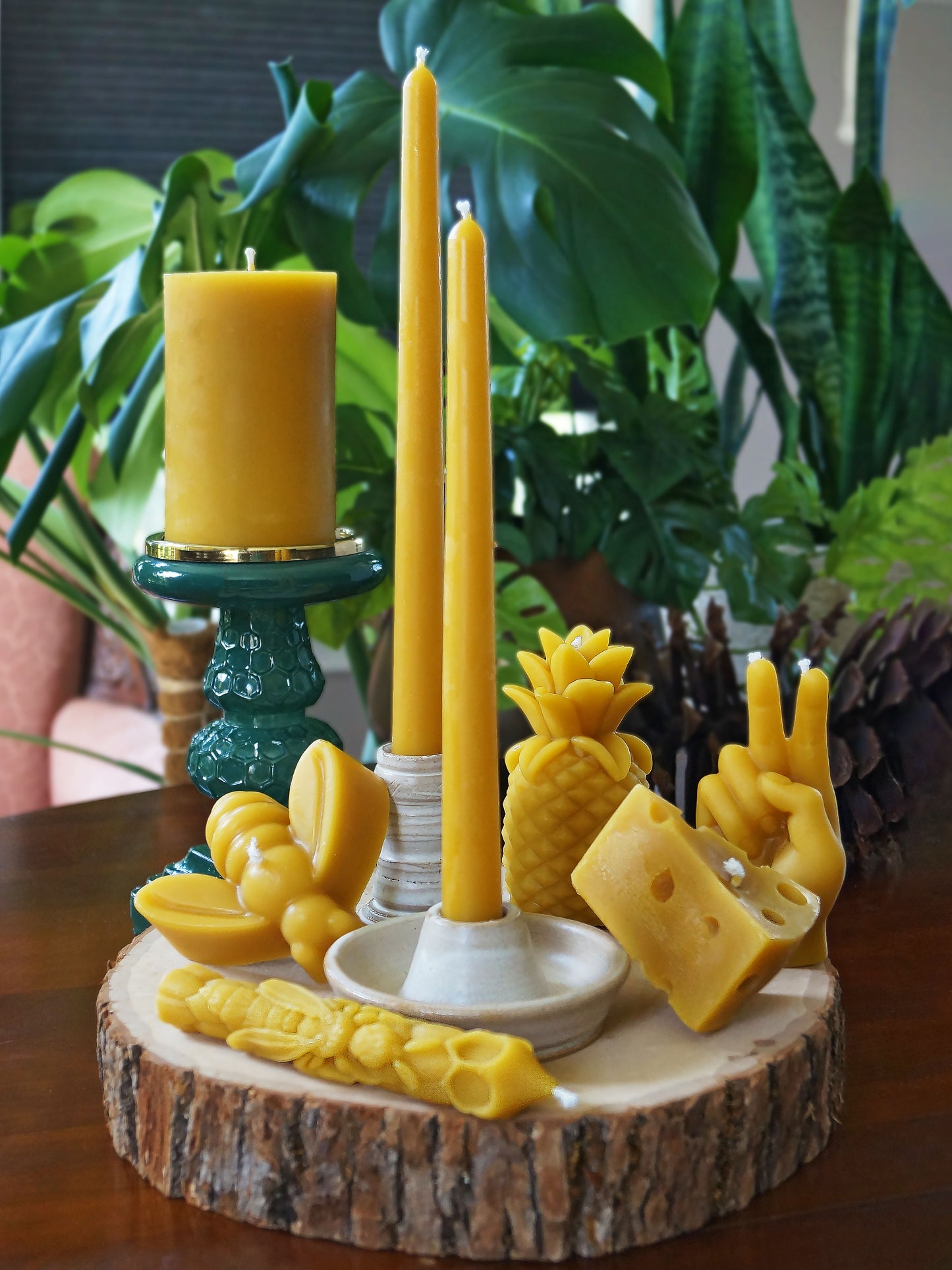 Pillar Beeswax Candle 3x5in